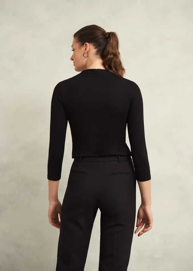 Women Aimee Double Fronted Top Black Hobbs Tops