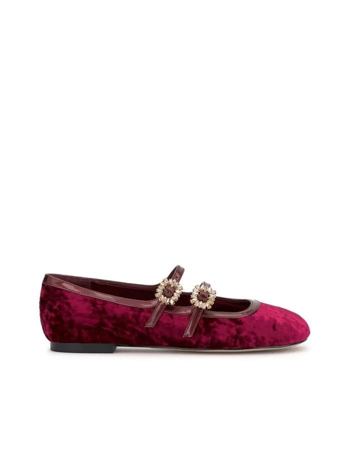 Women Allista Buckle Ballet Flat In Oxblood Jessica Simpson Flats