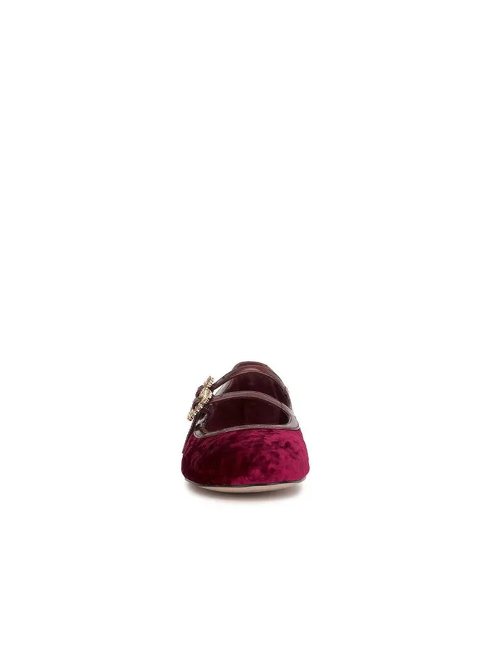 Women Allista Buckle Ballet Flat In Oxblood Jessica Simpson Flats