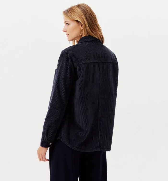 Women Alma Corduroy Overjacket 8211 Medium Denim Promod Jackets Women Alma Corduroy Overjacket 8211 Medium Denim Promod Jackets