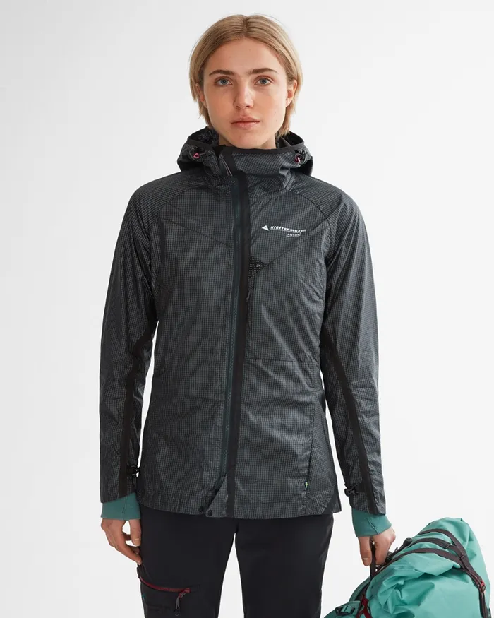 Women Ansur Windproof Parka Raven Copper Klttermusen Wind Resistant Jackets
