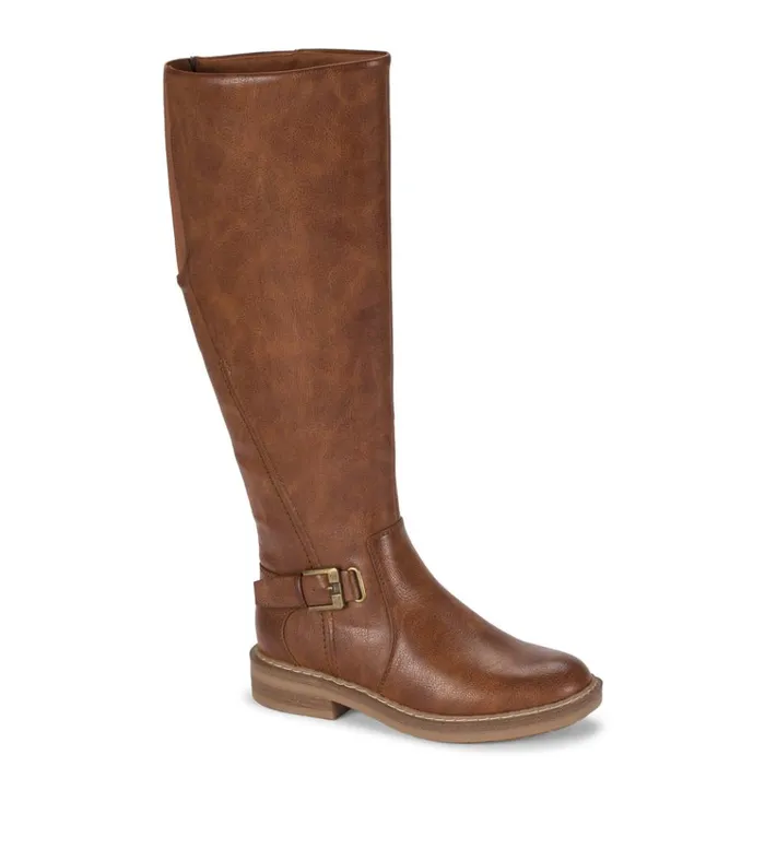 Women Autumn Wide Calf Riding Boot Cognac Baretraps Knee High Boots