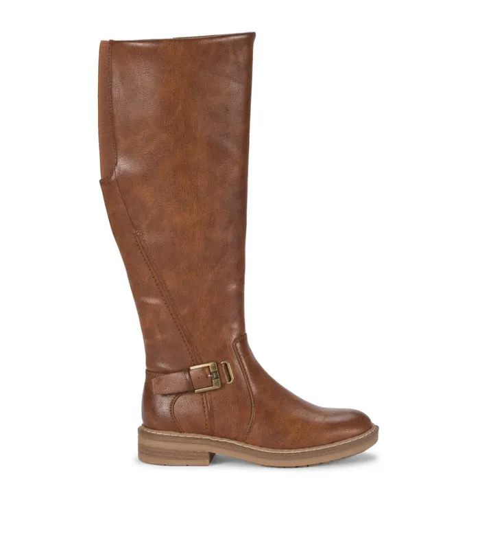 Women Autumn Wide Calf Riding Boot Cognac Baretraps Knee High Boots
