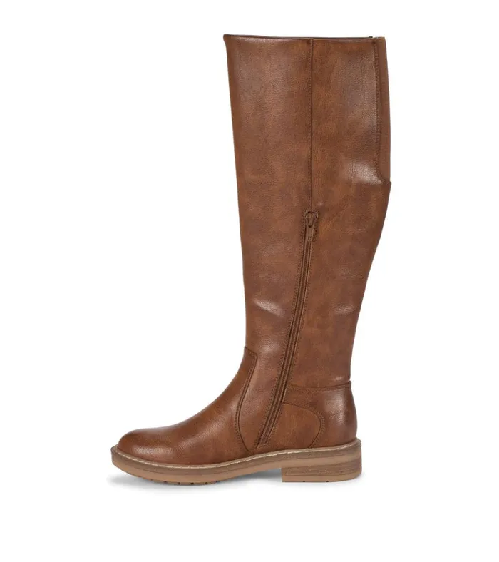 Women Autumn Wide Calf Riding Boot Cognac Baretraps Knee High Boots