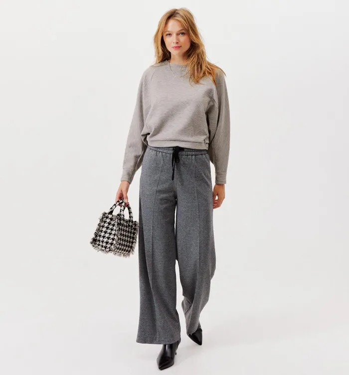 Women BatwingSleeved Sweatshirt 8211 Light Grey Promod Jumpers And Cardigans
