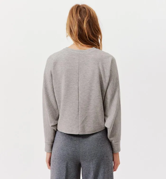 Women BatwingSleeved Sweatshirt 8211 Light Grey Promod Jumpers And Cardigans