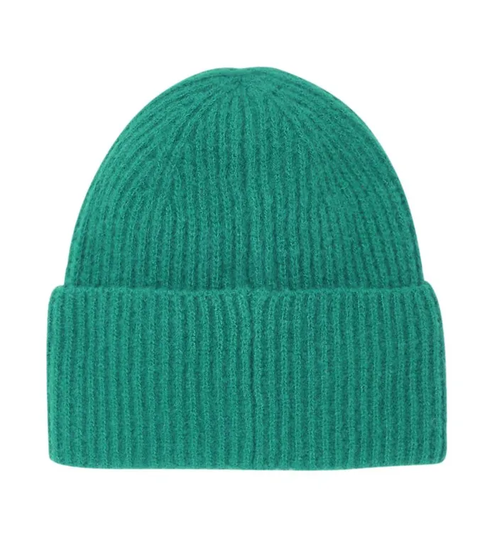 Women Beanie Knit Hat 8211 Green Print Promod Hats And Gloves