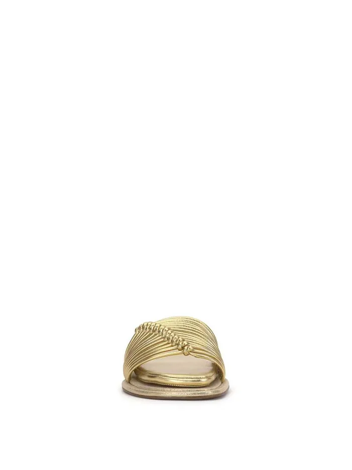 Women Belarina Flat Sandal In Gold Jessica Simpson Flats