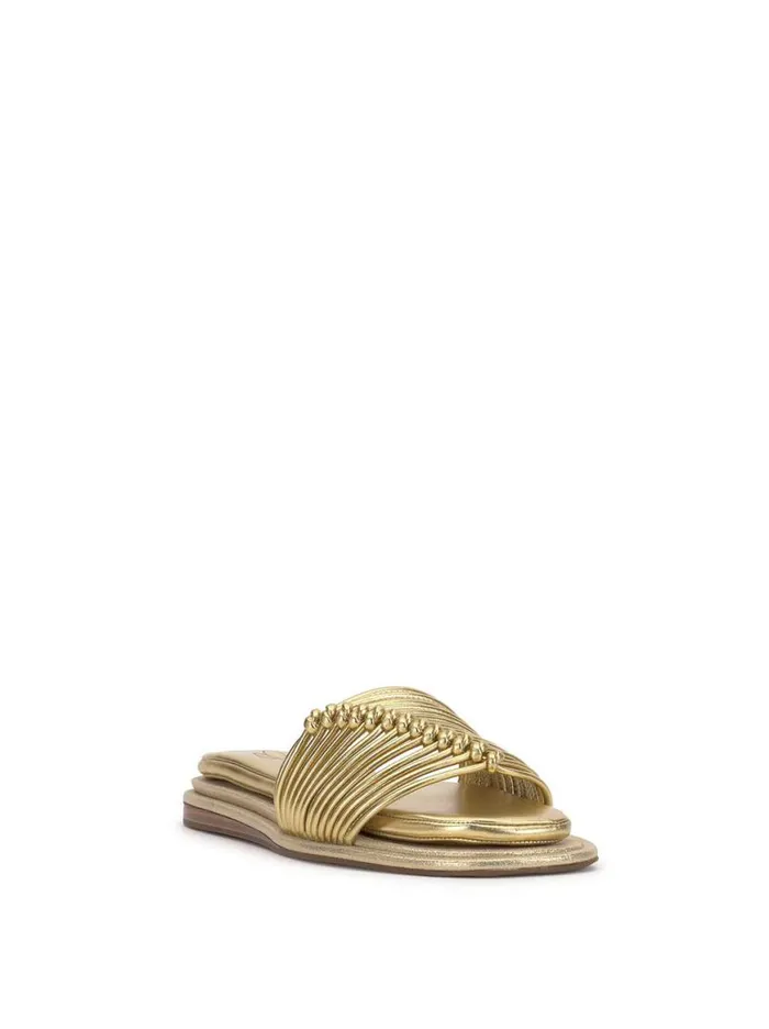 Women Belarina Flat Sandal In Gold Jessica Simpson Flats