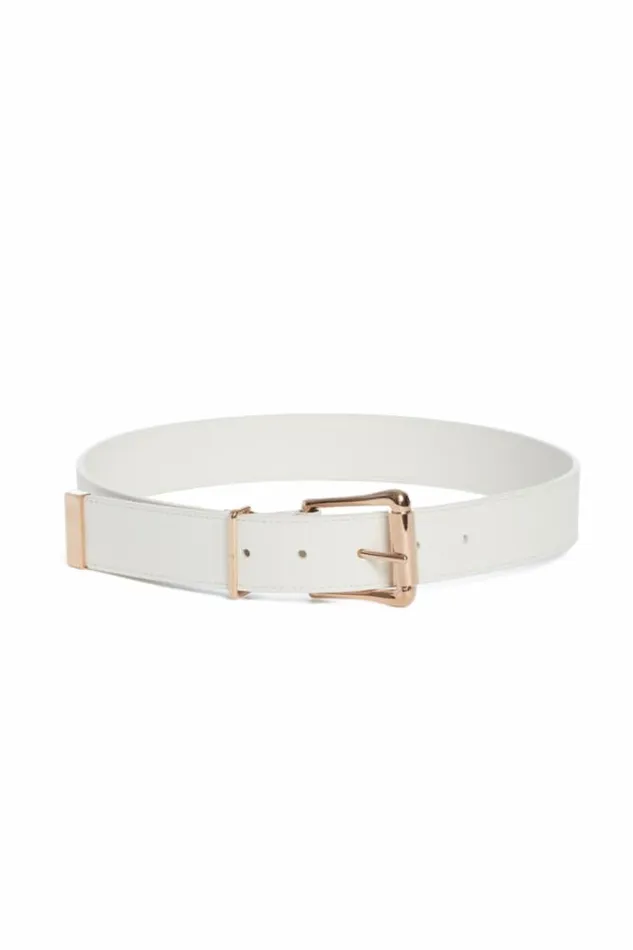 Women Belts Gabriela Hearst Laird Belt In White Leather