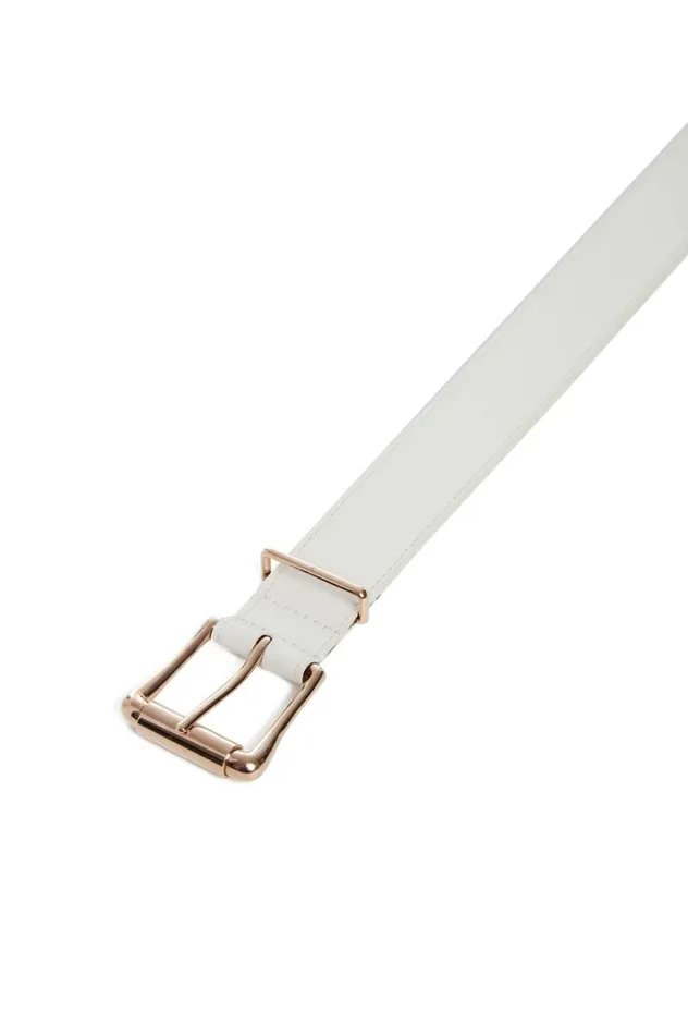 Women Belts Gabriela Hearst Laird Belt In White Leather