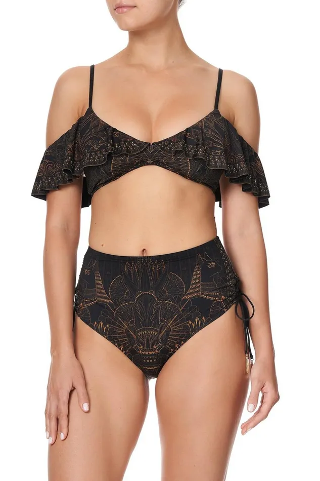 Women Bikinis Camilla Frill Over Shoulder Top Cobra King