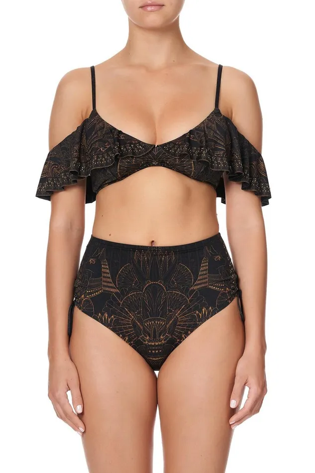 Women Bikinis Camilla Frill Over Shoulder Top Cobra King