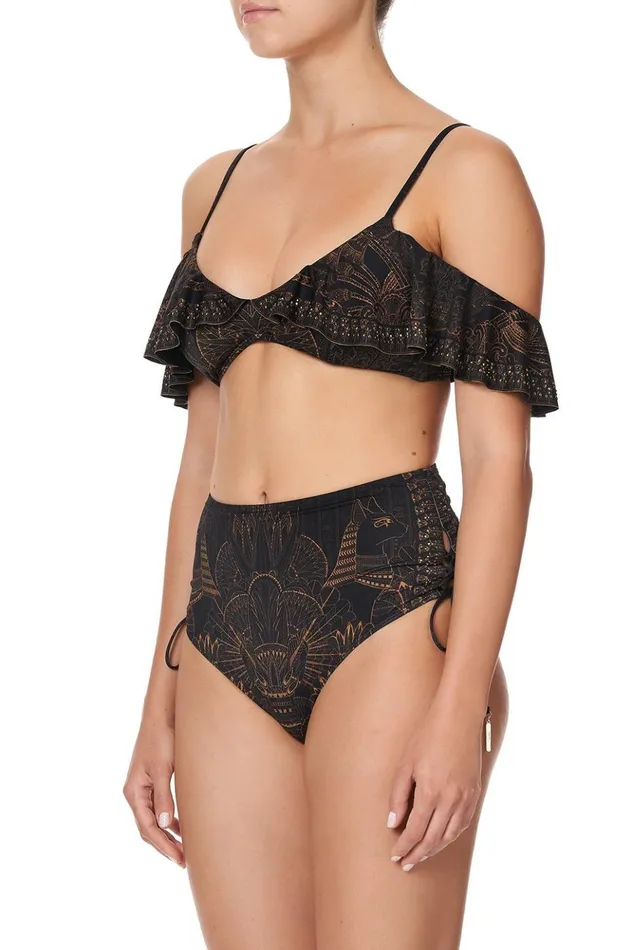 Women Bikinis Camilla Frill Over Shoulder Top Cobra King