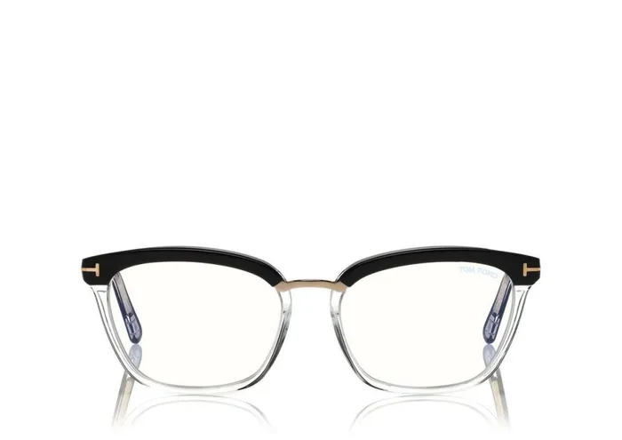 Women BLUE BLOCK COLLECTION Tom Ford Blue Block Soft Square Opticals Black Brown