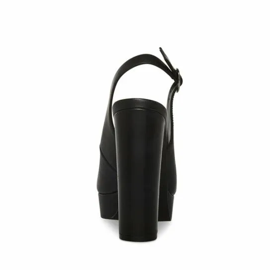 Women BOOKER BLACK LEATHER Black Leather Steve Madden Heels Women BOOKER BLACK LEATHER Black Leather Steve Madden Heels