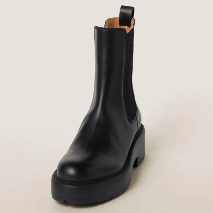 Women Boots And Ankle Boots Miu Miu Leather Booties Black Women Boots And Ankle Boots Miu Miu Leather Booties Black