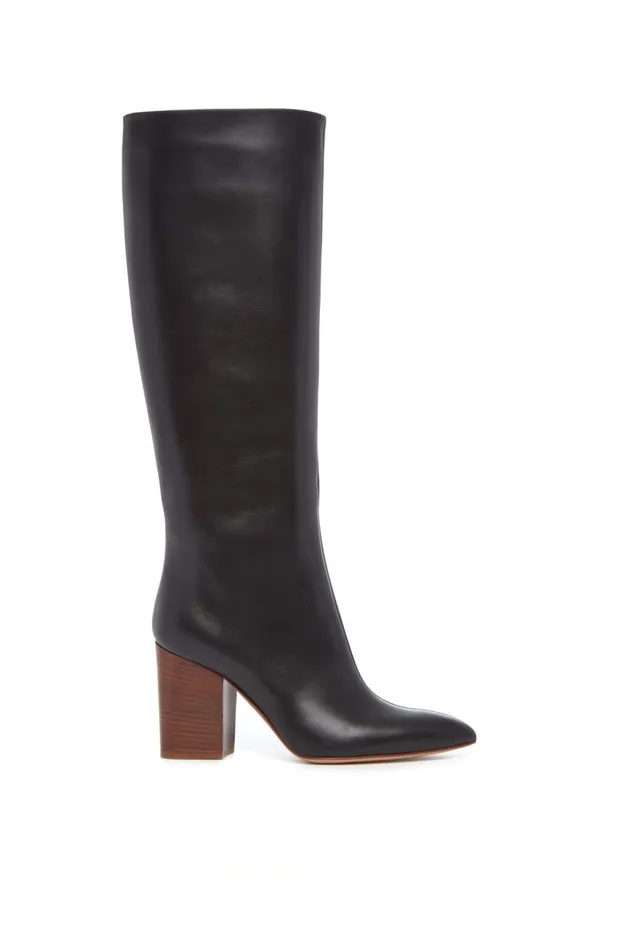 Women Boots Gabriela Hearst Sascha Knee High Boot In Black Leather