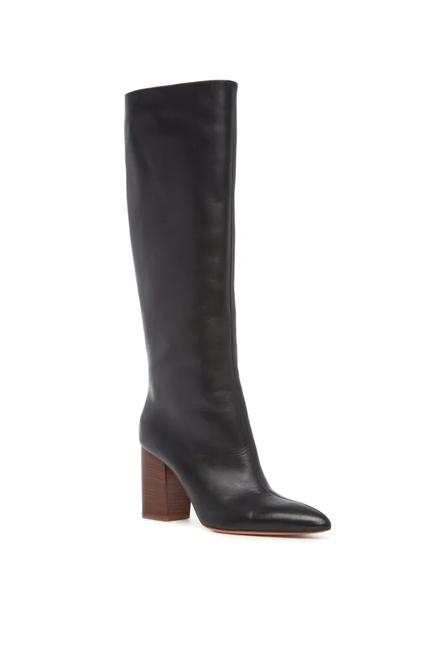 Women Boots Gabriela Hearst Sascha Knee High Boot In Black Leather