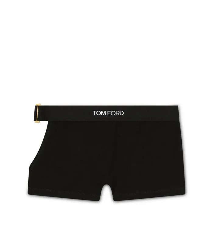 Women Bottoms Tom Ford Modal Signature CutOut Boxers Black