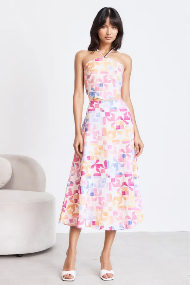 Women Bottoms YUMI KIM ARUBA LINEN SKIRT Kaleidoscope