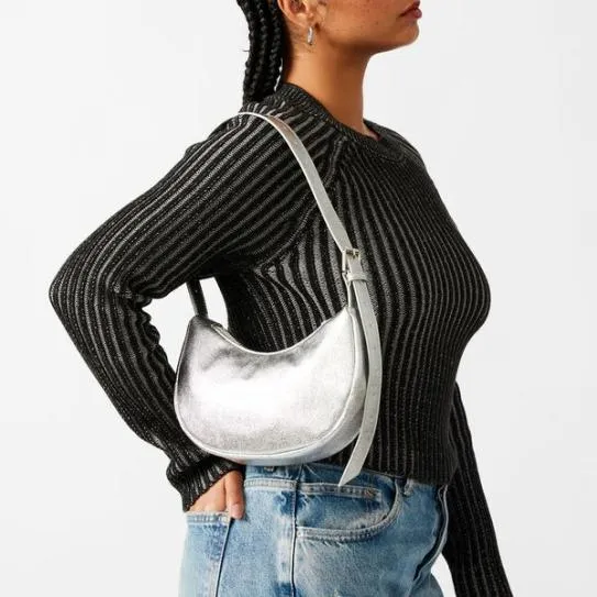 Women BPUNKK SILVER Silver Steve Madden Crossbody Bags Women BPUNKK SILVER Silver Steve Madden Crossbody Bags