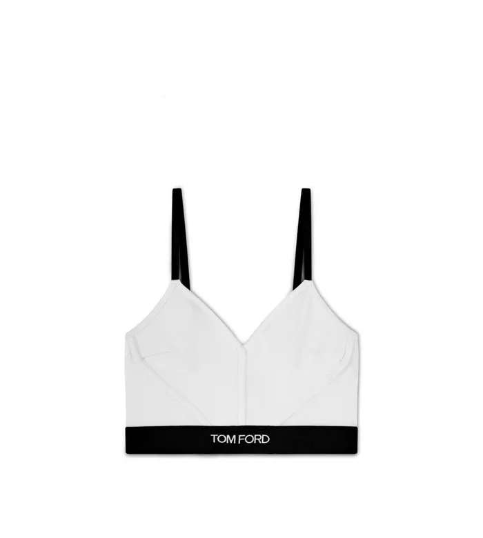 Women Bras Tom Ford Modal Signature Top White