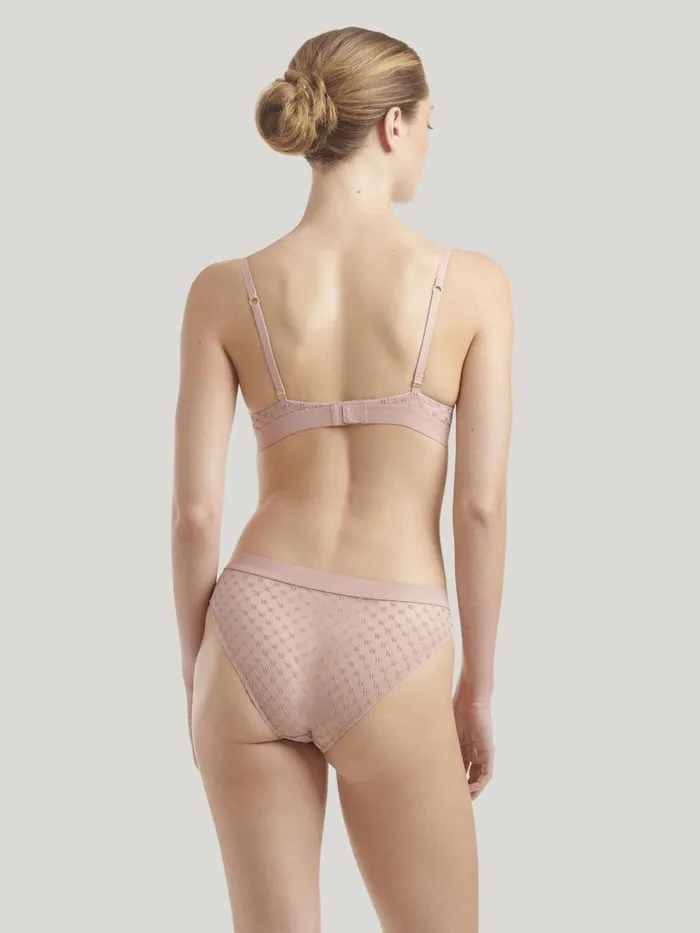 Women Bras Wolford Sheer Logo Full Cup Bra Powder Pink