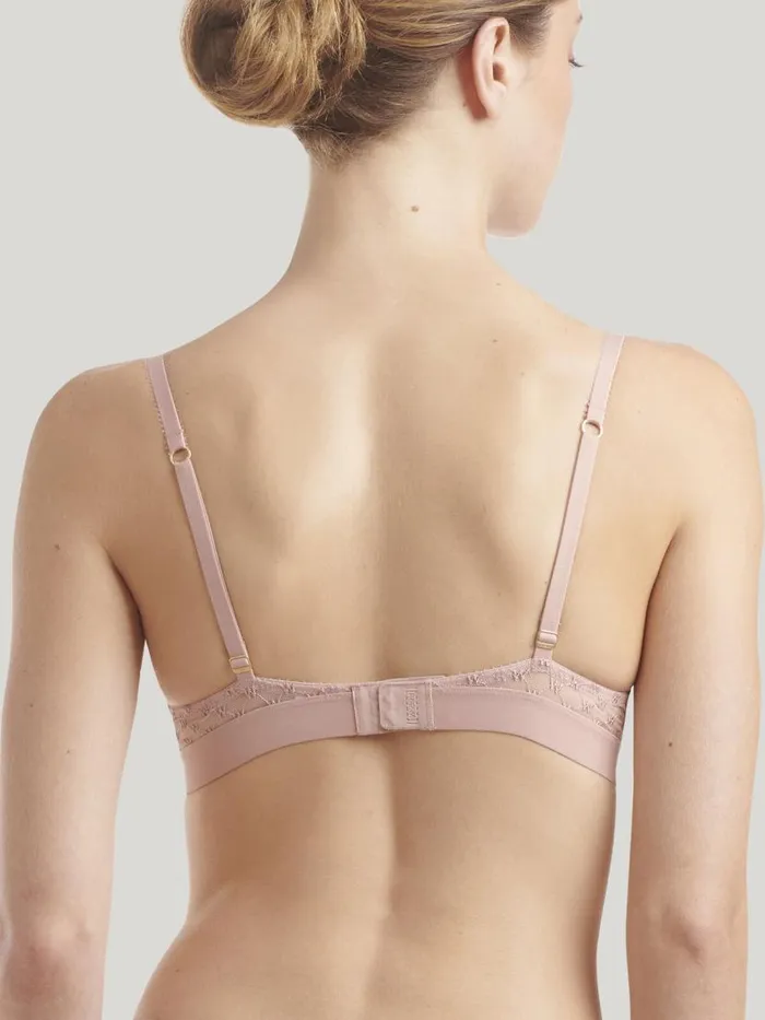 Women Bras Wolford Sheer Logo Full Cup Bra Powder Pink
