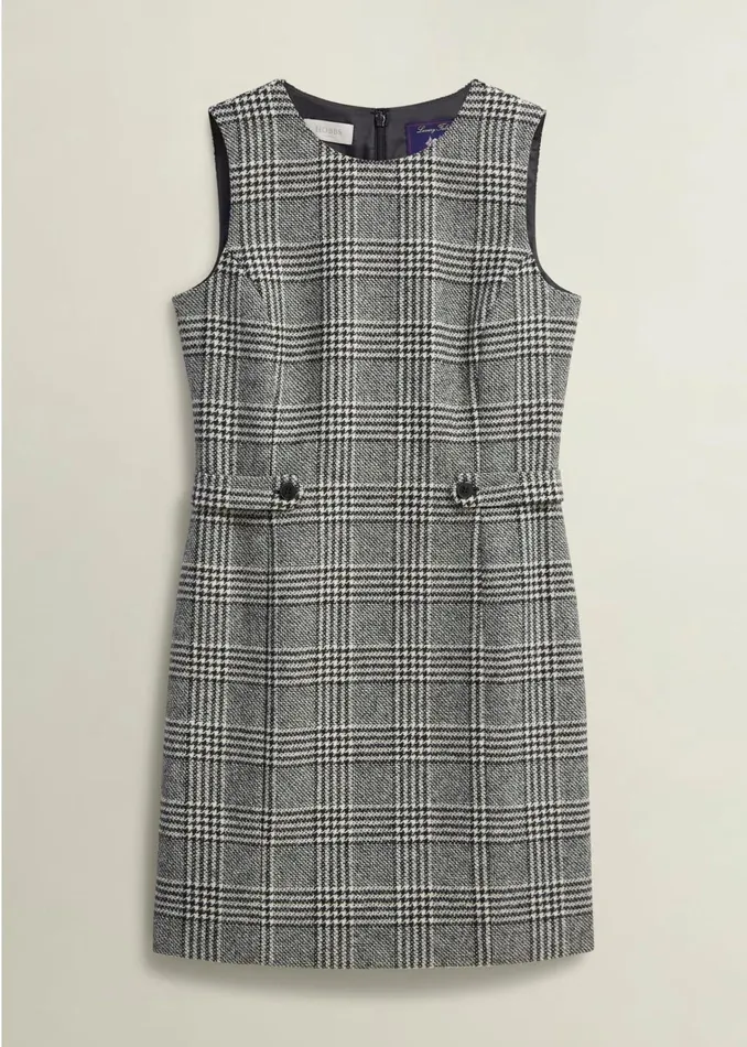 Women Brea Wool Dress Black White Hobbs Dresses and Jumpsuits