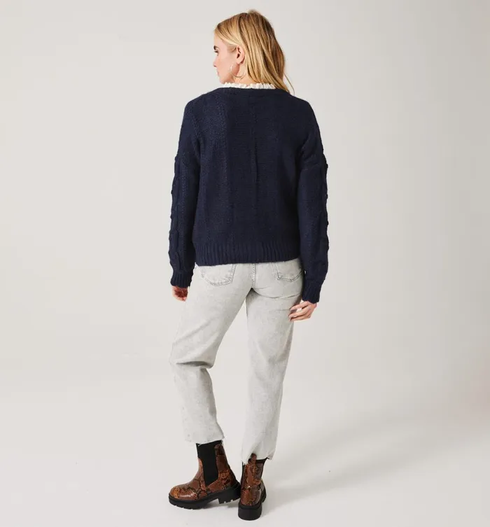 Women Cable Knit Cardigan 8211 Petrole Moyen Promod Jumpers And Cardigans Women Cable Knit Cardigan 8211 Petrole Moyen Promod Jumpers And Cardigans