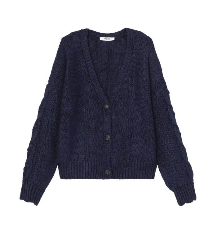 Women Cable Knit Cardigan 8211 Petrole Moyen Promod Jumpers And Cardigans Women Cable Knit Cardigan 8211 Petrole Moyen Promod Jumpers And Cardigans