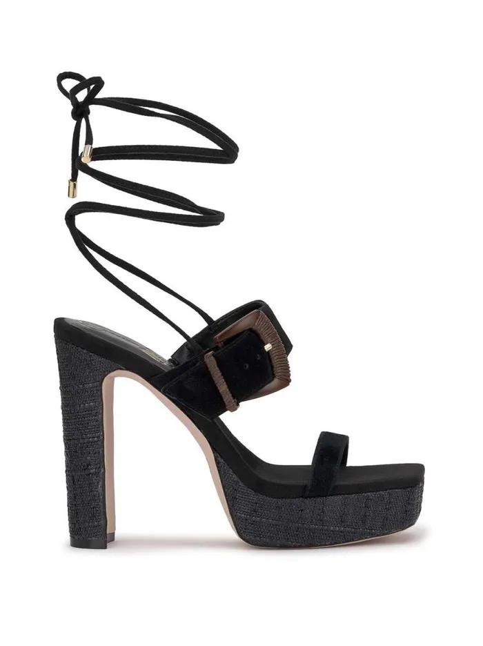 Women Caelia Ankle Lace Up Platform Sandal In Black Jessica Simpson Platforms