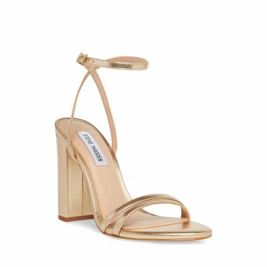 Women CANDID GOLD LEATHER Gold Leather Steve Madden Heels Women CANDID GOLD LEATHER Gold Leather Steve Madden Heels