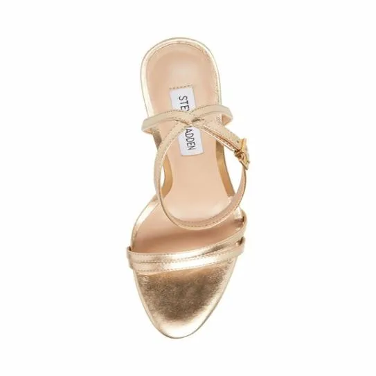 Women CANDID GOLD LEATHER Gold Leather Steve Madden Heels Women CANDID GOLD LEATHER Gold Leather Steve Madden Heels