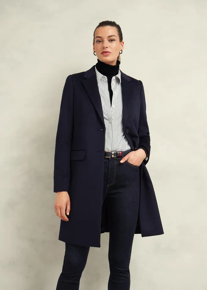 Women Cavendish Wool Coat Navy Hobbs Coats and Jackets