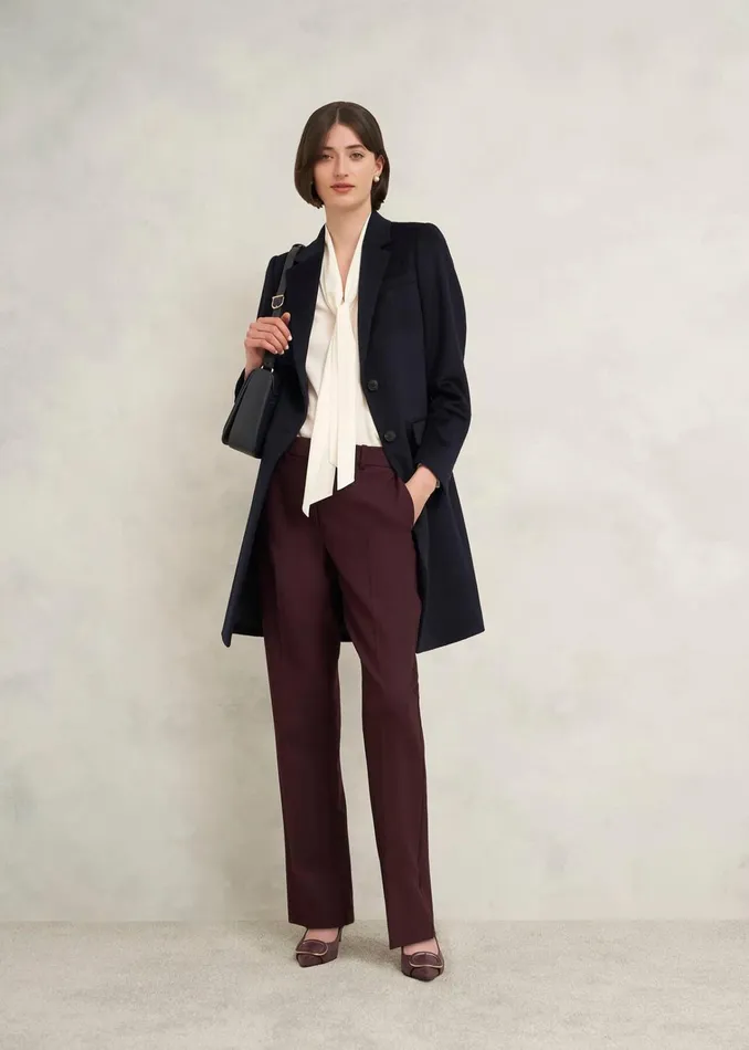 Women Cavendish Wool Coat Navy Hobbs Coats and Jackets