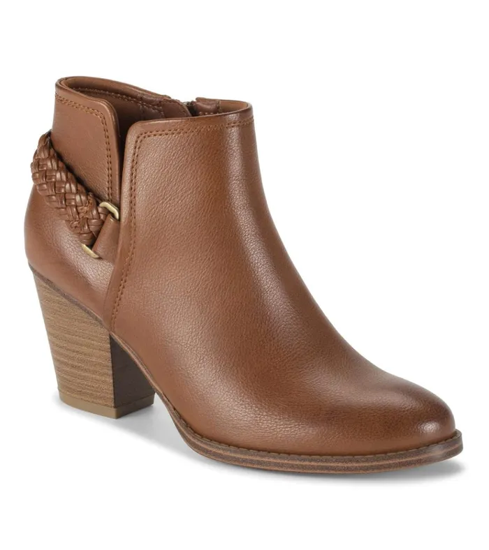 Women Charlotte Block Heel Bootie Walnut Baretraps Booties