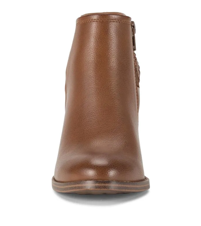 Women Charlotte Block Heel Bootie Walnut Baretraps Booties