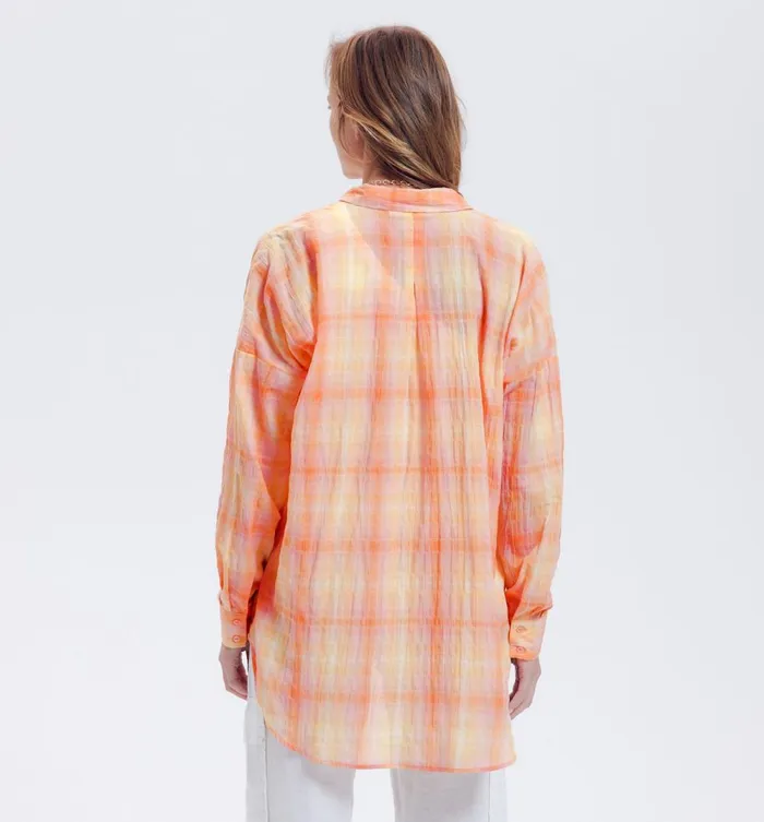 Women Checked Maxi Shirt 8211 Multicolour Checks Promod Shirts And Tunics Women Checked Maxi Shirt 8211 Multicolour Checks Promod Shirts And Tunics