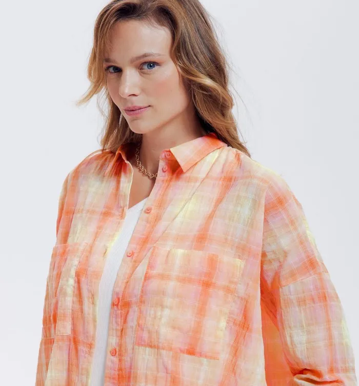 Women Checked Maxi Shirt 8211 Multicolour Checks Promod Shirts And Tunics Women Checked Maxi Shirt 8211 Multicolour Checks Promod Shirts And Tunics