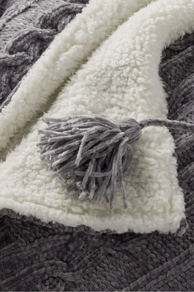 Women Chenille Sherpa Wearable Throw Brunnera Blue Soft Surroundings Sleepwear and Lounge Women Chenille Sherpa Wearable Throw Brunnera Blue Soft Surroundings Sleepwear and Lounge