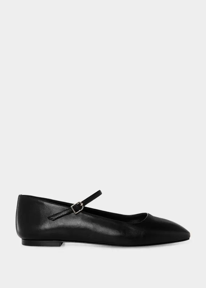 Women Chrissy Mary Jane Black Hobbs Flats