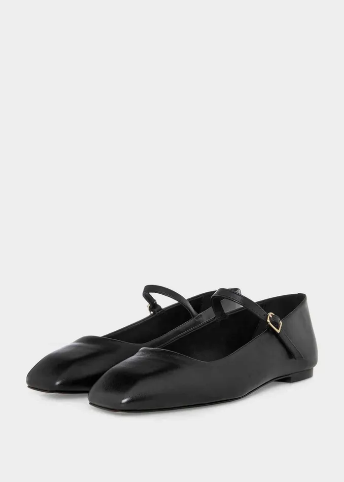 Women Chrissy Mary Jane Black Hobbs Flats