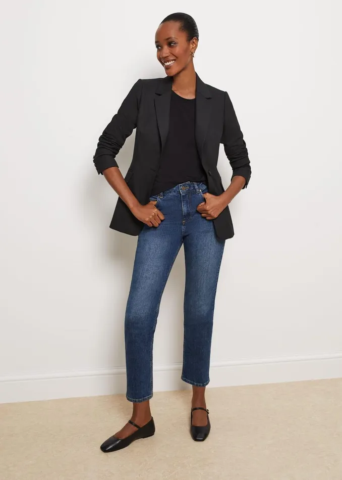 Women Chrissy Mary Jane Black Hobbs Flats