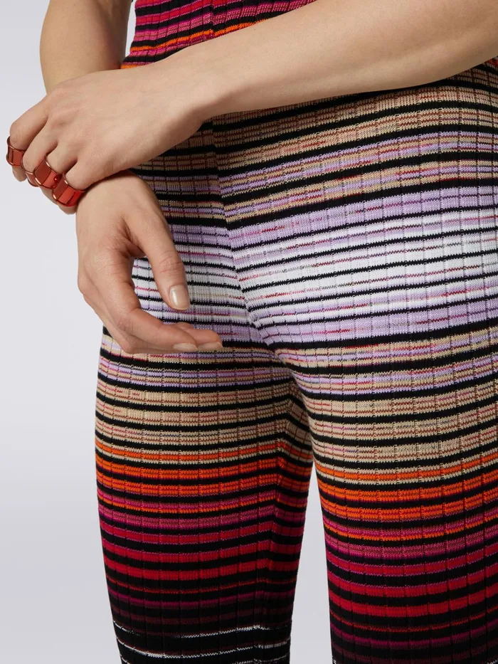 Women Cotton And Viscose Striped Flared Trousers Multicoloured Missoni Trousers Women Cotton And Viscose Striped Flared Trousers Multicoloured Missoni Trousers