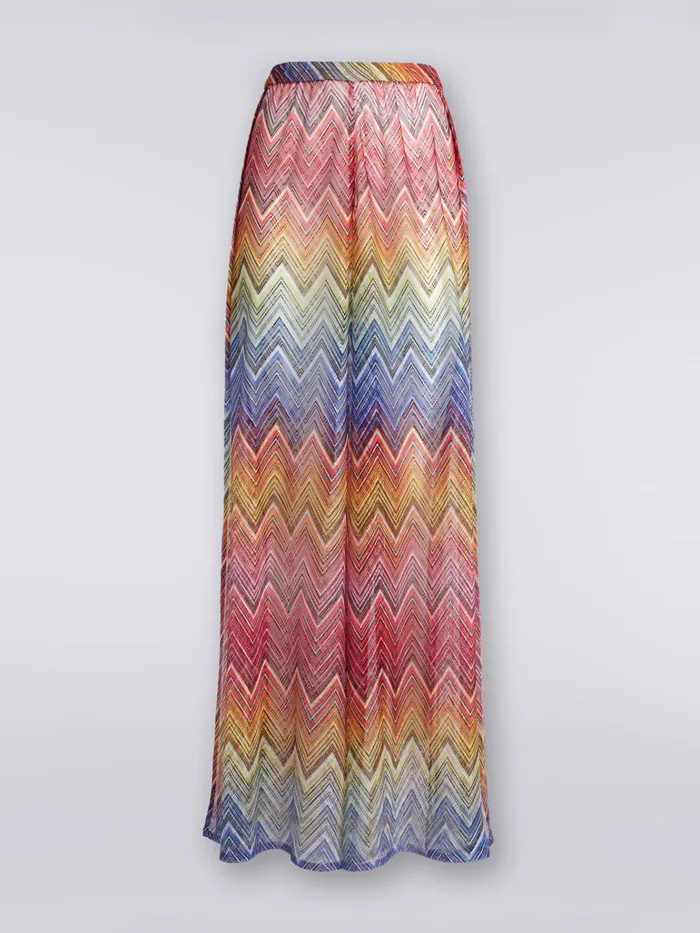 Women Cover Up Trousers In Zigzag Print Fabric Multicoloured Missoni Beachwear