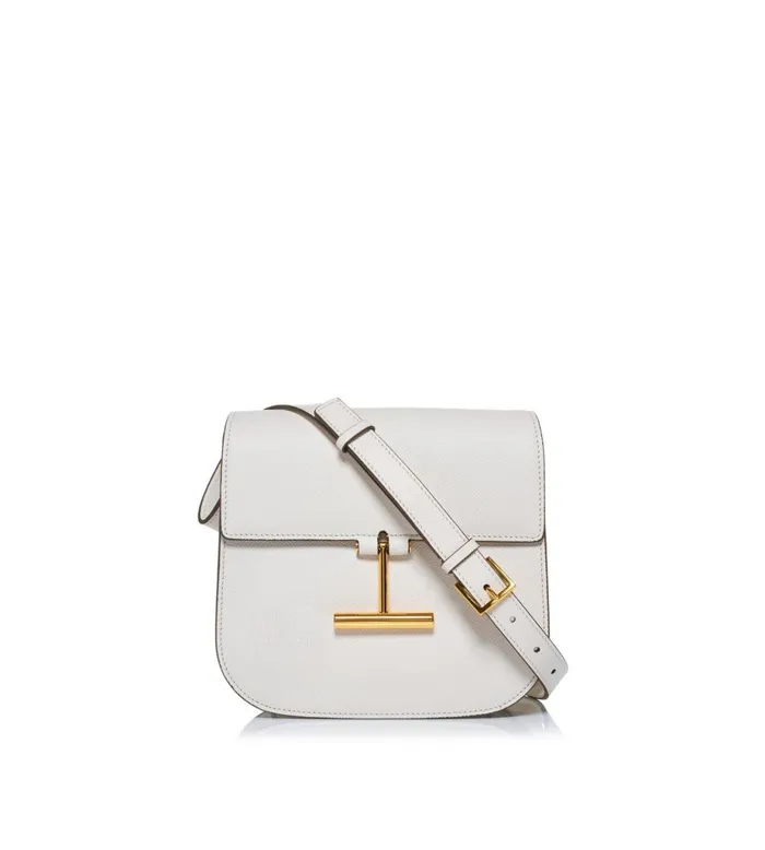 Women Cross Body Bags Tom Ford Grain Leather Tara Mini Crossbody Chalk