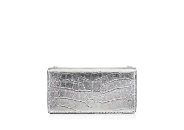 Women Cross Body Bags Tom Ford Metallic Leather Tf Mini Bag Silver Women Cross Body Bags Tom Ford Metallic Leather Tf Mini Bag Silver