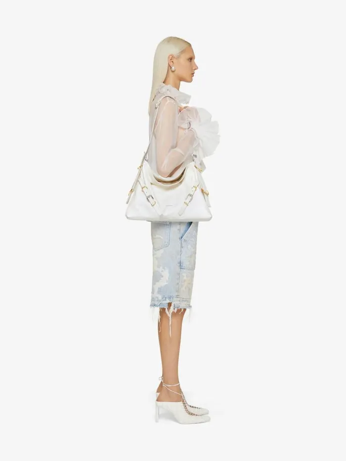 Women Crossbody Bags Givenchy Medium Voyou Bag In Leather Ivory Women Crossbody Bags Givenchy Medium Voyou Bag In Leather Ivory